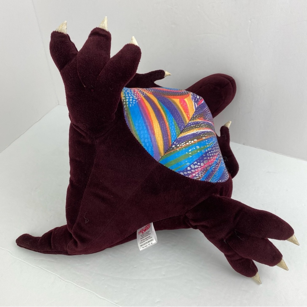 Sugar Loaf Toys Purple Metallic Dragon 12” Plush Stuffed Animal - Picture 4 of 5